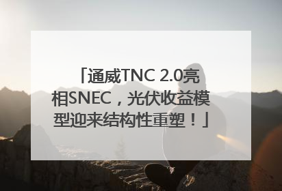 通威TNC 2.0亮相SNEC，光伏收益模型迎来结构性重塑！