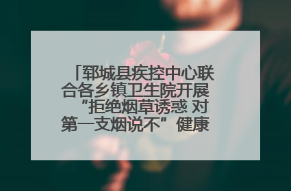 郓城县疾控中心联合各乡镇卫生院开展“拒绝烟草诱惑 对第一支烟说不”健康教育宣传活动
