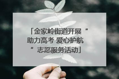 金家岭街道开展“助力高考 爱心护航”志愿服务活动