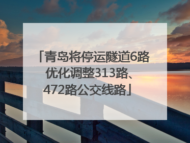 青岛将停运隧道6路 优化调整313路、472路公交线路