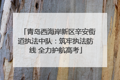 青岛西海岸新区辛安街道执法中队：筑牢执法防线 全力护航高考