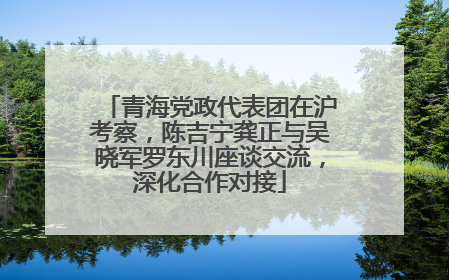 青海党政代表团在沪考察，陈吉宁龚正与吴晓军罗东川座谈交流，深化合作对接