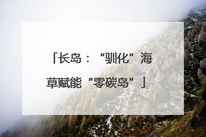 长岛：“驯化”海草赋能“零碳岛”