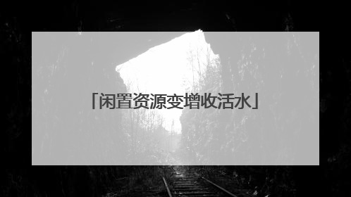 闲置资源变增收活水