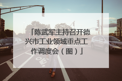 陈武军主持召开德兴市工业领域重点工作调度会（图）