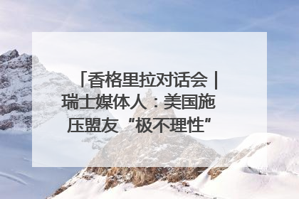 香格里拉对话会｜瑞士媒体人：美国施压盟友“极不理性” 欧洲国家无意与中国“脱钩断链”