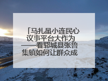 马扎虽小连民心 议事平台大作为——看郓城县张鲁集镇如何让群众成为乡村治理主角
