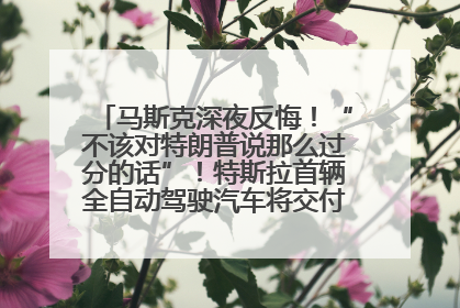 马斯克深夜反悔！“不该对特朗普说那么过分的话”！特斯拉首辆全自动驾驶汽车将交付，马斯克：将从生产线直接开向车主家中！公司股价大涨