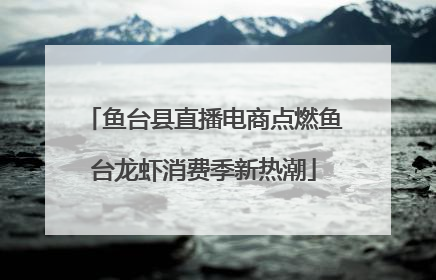 鱼台县直播电商点燃鱼台龙虾消费季新热潮