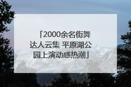 2000余名街舞达人云集 平原湖公园上演动感热潮
