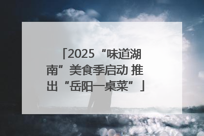 2025“味道湖南”美食季启动 推出“岳阳一桌菜”