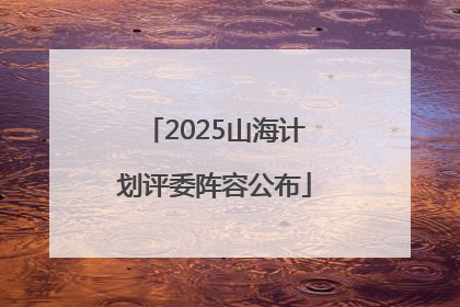 2025山海计划评委阵容公布