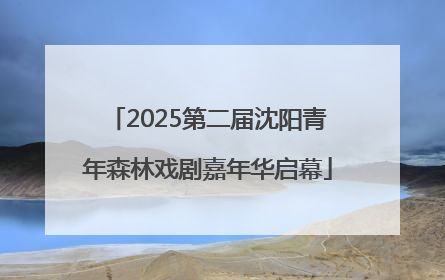 2025第二届沈阳青年森林戏剧嘉年华启幕