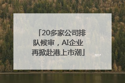 20多家公司排队候审，AI企业再掀赴港上市潮