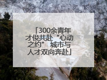 300余青年才俊共赴“心动之约” 城市与人才双向奔赴