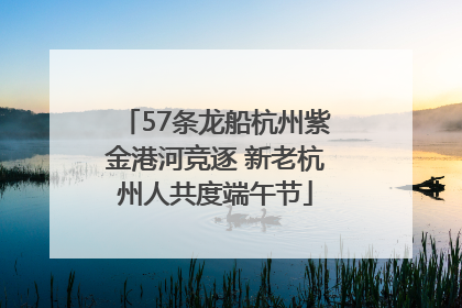 57条龙船杭州紫金港河竞逐 新老杭州人共度端午节