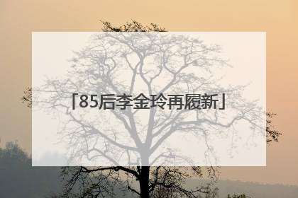 85后李金玲再履新