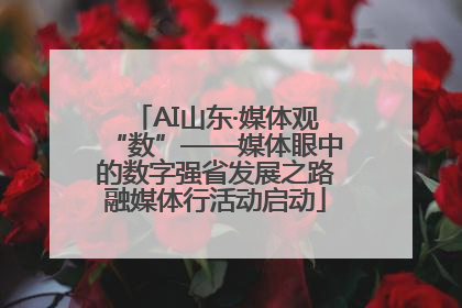 AI山东·媒体观“数”——媒体眼中的数字强省发展之路融媒体行活动启动